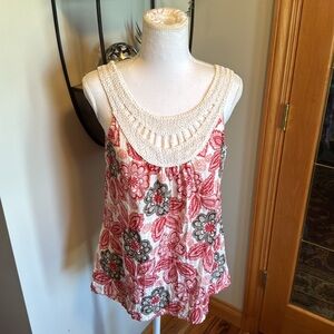 Ann Taylor LOFT Crochet Tank Top